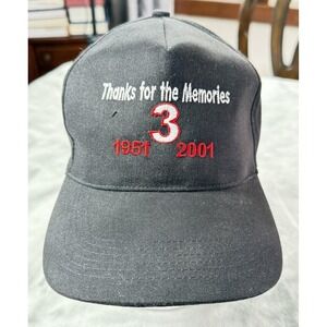 Vintage Thanks For The Memories 3 Hat Cap Strap Back Mens One Size Black Sports